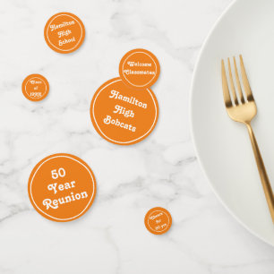 Custom class Wiedersehen table confetti! Konfetti