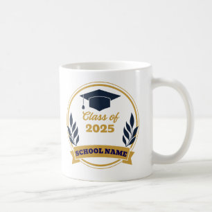 Custom Class [Year] Abschluss & School Name Kaffeetasse