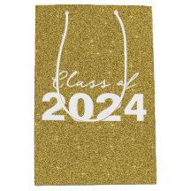 Custom Class Year Gold Glitzer