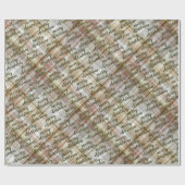 Custom Classic Beige Brown Gray White Gingham Geschenkpapier (Flach)