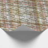Custom Classic Beige Brown Gray White Gingham Geschenkpapier (Ecke)