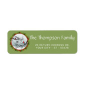 Custom Classic Birds Snow Pine Needles Red Berries (Vorne)