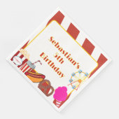 Custom Classic Carnival Geburtstagsparty Serviette (Ecke)