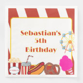 Custom Classic Carnival Geburtstagsparty Serviette (Vorderseite)
