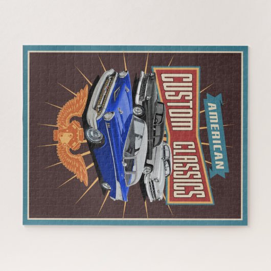 Custom Classic Cars Jigsaw Puzzle (Horizontal)