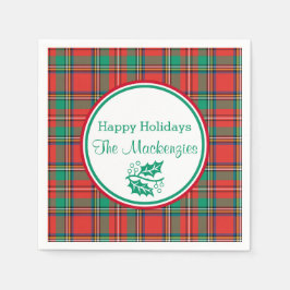 Custom Classic Christmas Kariert Serviette