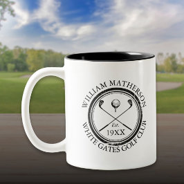 Custom Classic Golf Club Name Personalisiert Zweifarbige Tasse