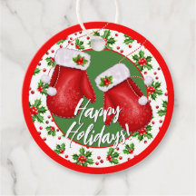 Custom Classic Holiday Green Holly Red Berries
