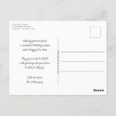 Custom Classic Holiday Green Holly Red Berries Postkarte (Rückseite)