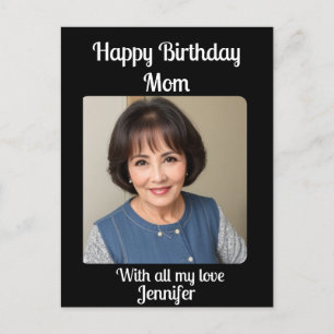 Custom classic Minimalistisch Happy Birthday Mama  Postkarte