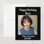 Custom classic Minimalistisch Happy Birthday Mama  Postkarte (Vorne/Hinten)