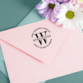 Custom Classic Monogram Wedding Rücksendeadresse Gummistempel