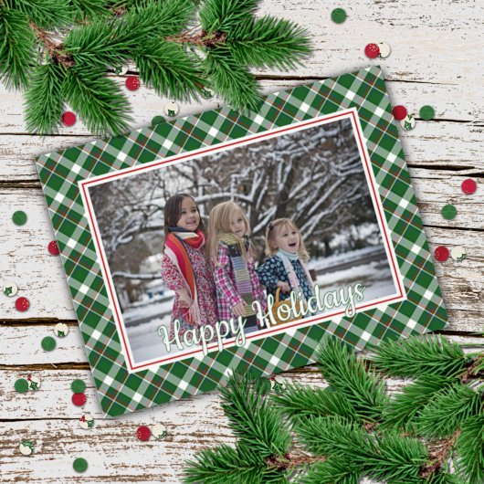 Custom Classic Red Green Blue Kariertes Muster Postkarte