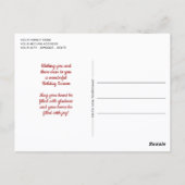 Custom Classic Red Green Blue Kariertes Muster Postkarte (Rückseite)