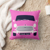 Custom Classic rosa altes British Mini Auto Kissen (Decke)