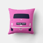 Custom Classic rosa altes British Mini Auto Kissen (Rückseite)
