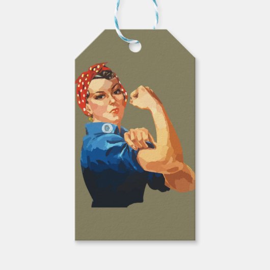 Custom Classic Rosie The Riveter Geschenkanhänger (Vorderseite)