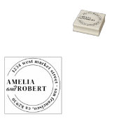 Custom Classic Round Wedding Rücksendeadresse Gummistempel (Stempel)