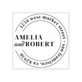 Custom Classic Round Wedding Rücksendeadresse Gummistempel (Prägung)