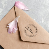 Custom Classic Round Wedding Rücksendeadresse Gummistempel