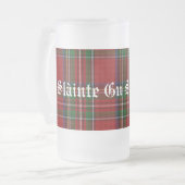 Custom Classic Royal Stewart Tartan Kariert Stein Mattglas Bierglas (Vorderseite Links)
