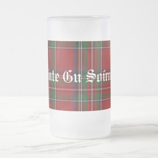 Custom Classic Royal Stewart Tartan Kariert Stein Mattglas Bierglas (Mittel)