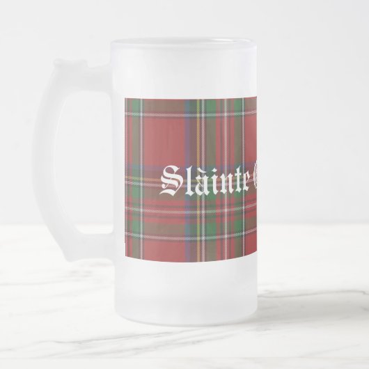 Custom Classic Royal Stewart Tartan Kariert Stein Mattglas Bierglas (Links)