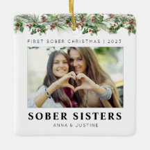 Custom Classic Sober Sisters Besties Weihnachten