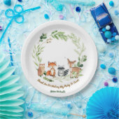  custom classic woodland animals design  pappteller (Party)
