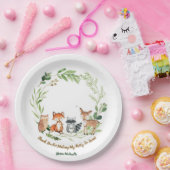  custom classic woodland animals design  pappteller (Party)