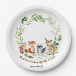  custom classic woodland animals design  pappteller