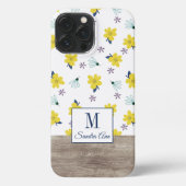 Custom Classy Spring Daisies floral Art Muster iPhone Hülle (Rückseite)