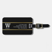Custom Classy Travel Black Gepäckanhänger (Vorderseite horizontal)