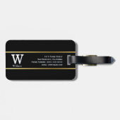 Custom Classy Travel Black Gepäckanhänger (Rückseite horizontal)