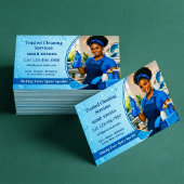 Custom Cleaning Professional Design Portrait Visitenkarte