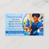 Custom Cleaning Professional Design Portrait Visitenkarte (Vorderseite)