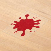 Custom Clear Acrylic Invitation – Red Splash Art Acryleinladungen (Ablage )