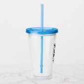 Custom Clear Acrylic Tumbler mit Strohlogo Acryltrinkbecher (Rechts)