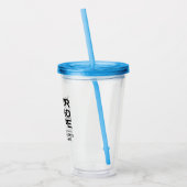 Custom Clear Acrylic Tumbler mit Strohlogo Acryltrinkbecher (Links)