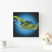 CUSTOM CLOCK- MEERKALTE QUADRATISCHE WANDUHR (Zuhause)