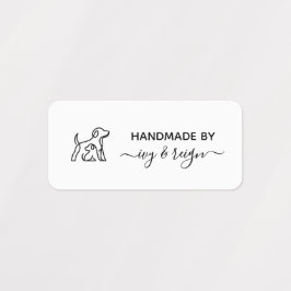 Custom clothing Label for crafter with pet icon Etiketten