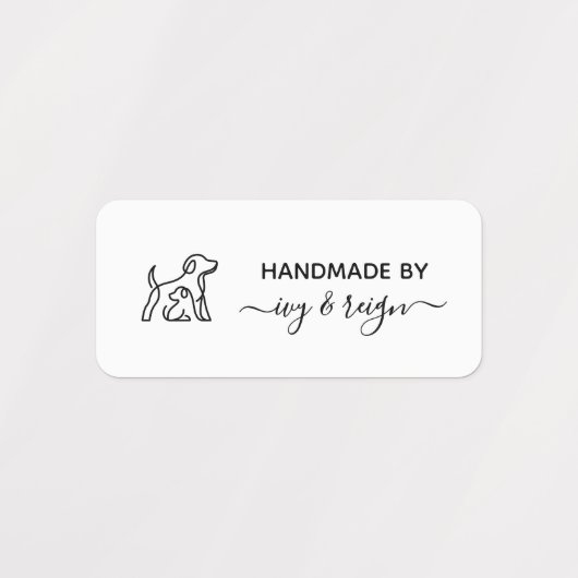 Custom clothing Label for crafter with pet icon Etiketten (Design 1)