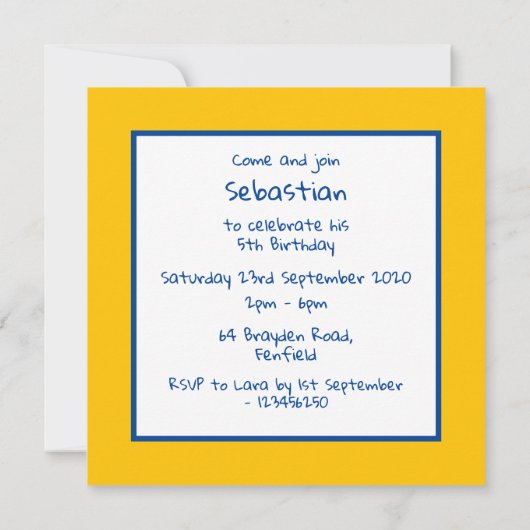 Custom Cloud, Sun & Raindrops Geburtstag einladen (Rückseite)