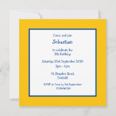 Custom Cloud, Sun & Raindrops Geburtstag einladen (Rückseite)