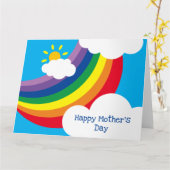 Custom Clouds, Sunshine & Rainbow Mother Day Car Karte (Gelbe Blume)