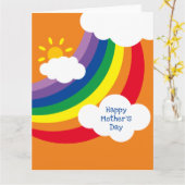 Custom Clouds, Sunshine & Rainbow Mother Day Car Karte (Gelbe Blume)