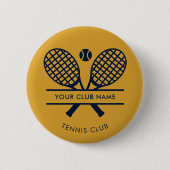 Custom Club Name Rasen Tennis Ikonen Sport Button (Vorderseite)