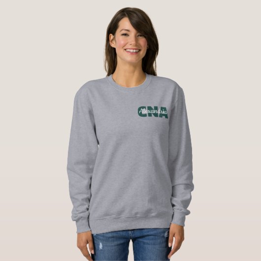 Custom CNA Credentials with Name Sweatshirt (Vorne ganz)