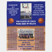 Custom COACH und Basketball SENIOR Nachtgeschenke, Fleecedecke (Vorderseite)