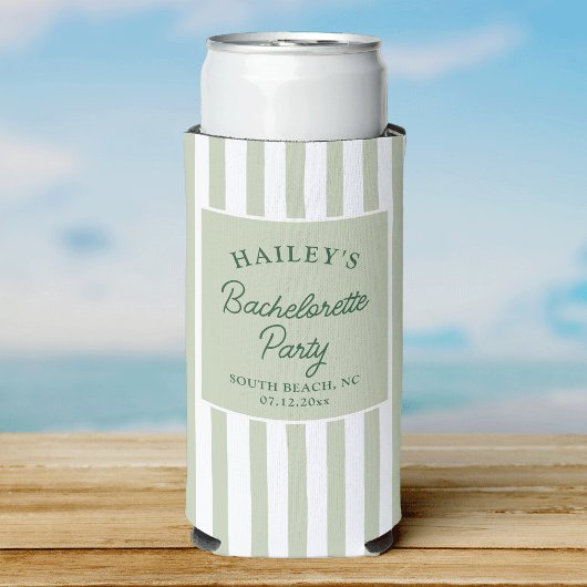Custom Coastal Bachelorette Strand & Fun Selters Dosenkühler